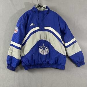 Vintage Dallas Cowboys Jacket Mens Large Apex One Pro Line Puffer Windbreaker